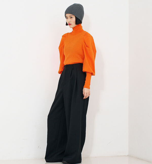 NOMINE「ボリュームスリーブタートルニット」|ニット・セーター|