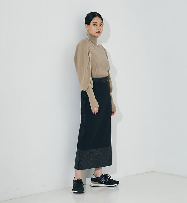 NOMINE「ボリュームスリーブタートルニット」|ニット・セーター|