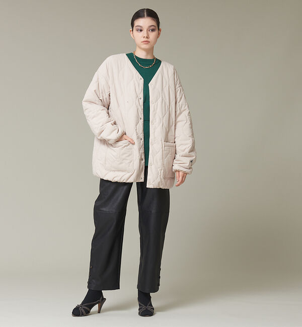 NOMINE「フェイクレザーベイカーパンツ」|カーゴ|