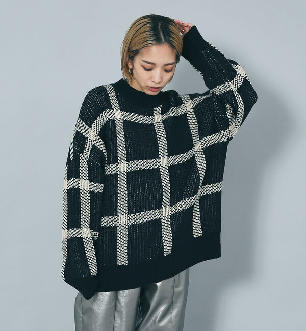 NOMINE「ビックチェックニット」|ニット・セーター|