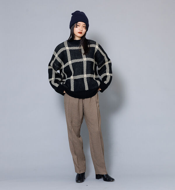 NOMINE「ビックチェックニット」|ニット・セーター|
