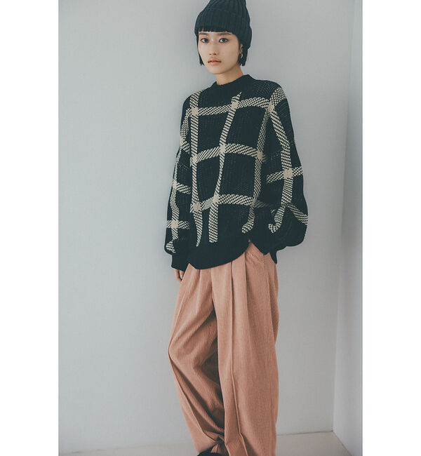 NOMINE「ビックチェックニット」|ニット・セーター|