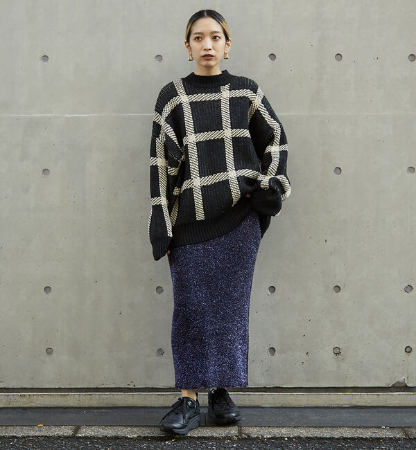 NOMINE「ビックチェックニット」|ニット・セーター|