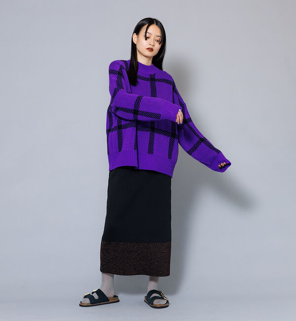 NOMINE「ビックチェックニット」|ニット・セーター|