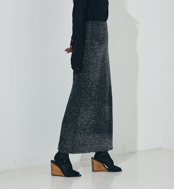 NOMINE「【セットアップ対応可】ラメシャギータイトニットスカート」|スカート|