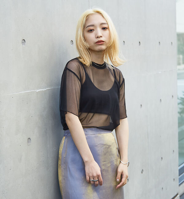 NOMINE「チュールTシャツ」|Tシャツ・カットソー|