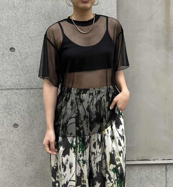 NOMINE「チュールTシャツ」|Tシャツ・カットソー|