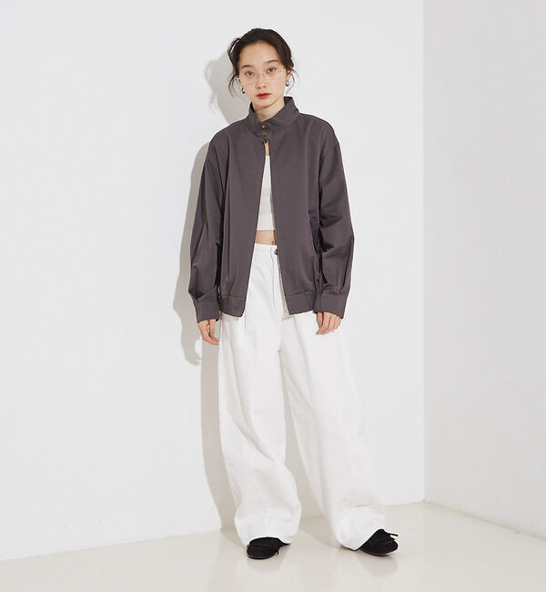 NOMINE「タック ボリューム デニムパンツ」|デニム|