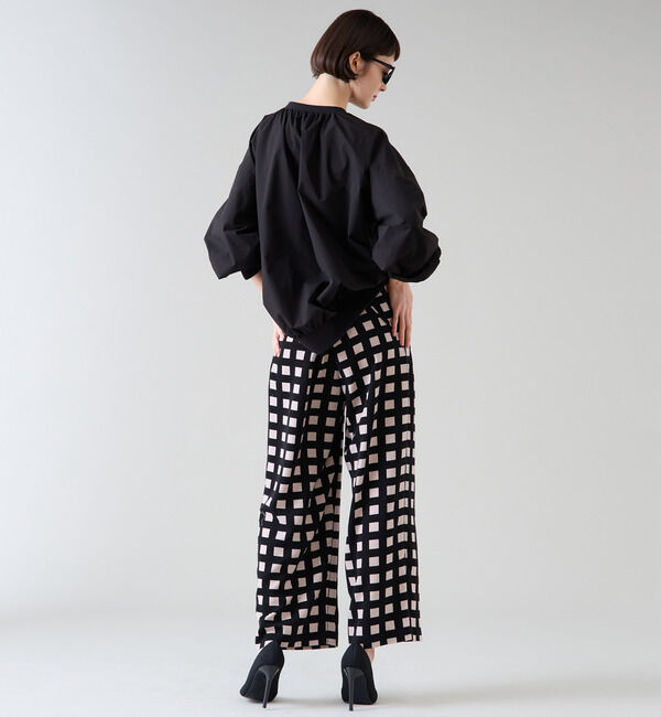 TIARA「ブロックチェックプリントパンツ」|その他|