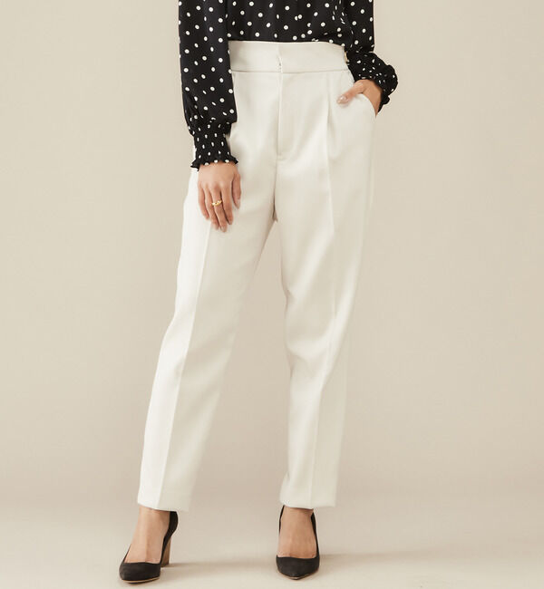 Liesse「ハイウェストパンツ」|その他|アイボリー