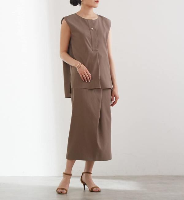 Liesse「タックゆるスカート（セットアップ対応可）」|スカート|