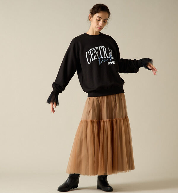 Liesse「チュールドット柄プルオーバー」|シャツ・ブラウス|