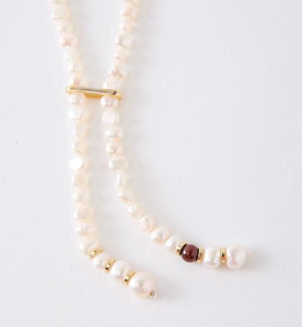 Liesse「《別注》【EO/イオ】PEARL/RED TIGER EYE NECKLACE（ショート）」|ネックレス|