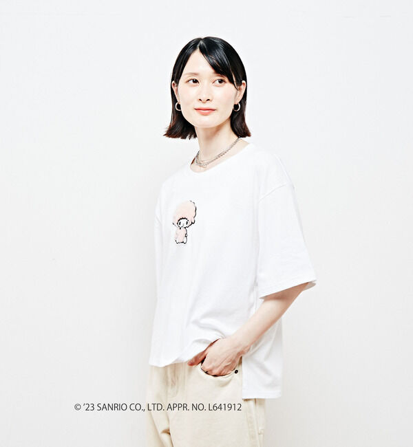 Soffitto「【マイスウィートピアノ＆マイメロディ&times;soffitto】サガラ刺しゅうワッペンTシャツ」|Tシャツ・カットソー|