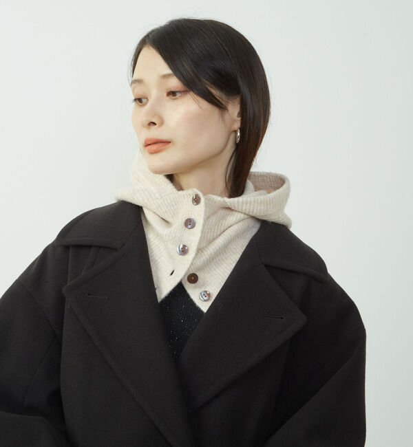 Soffitto「バラクラバニット帽」|ニット帽|ベージュ