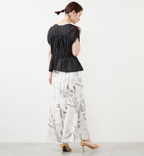 Soffitto「リボンギャザーブラウス」|シャツ・ブラウス|