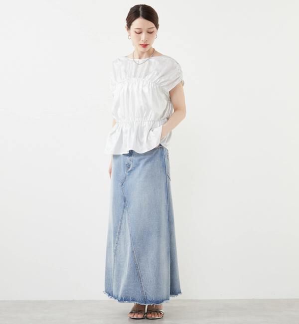 Soffitto「リボンギャザーブラウス」|シャツ・ブラウス|