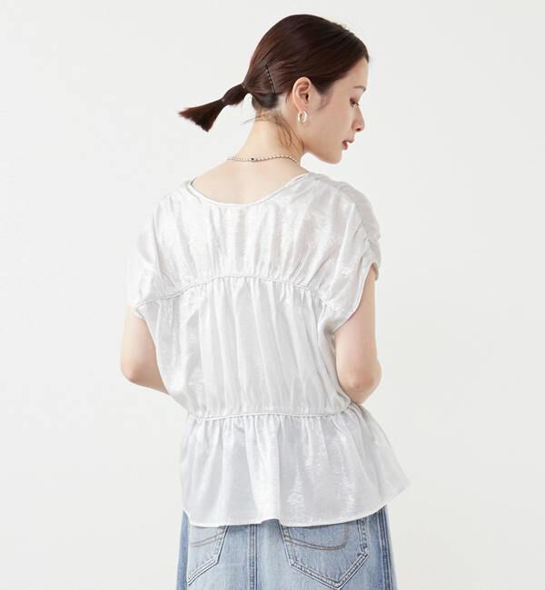 Soffitto「リボンギャザーブラウス」|シャツ・ブラウス|