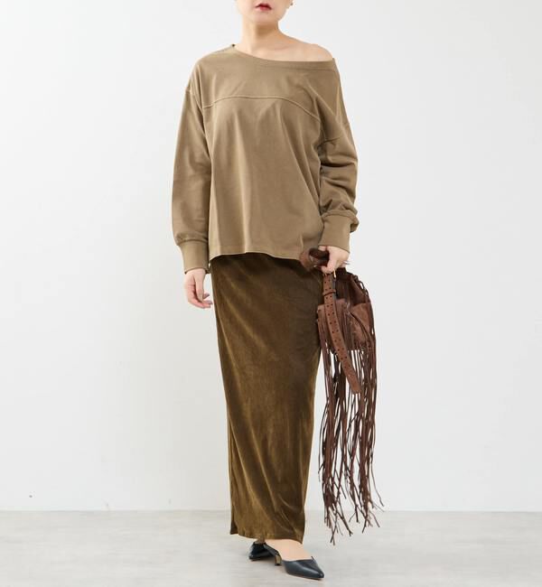 Soffitto「ボートネックピグメント染めプルオーバー」|Tシャツ・カットソー|