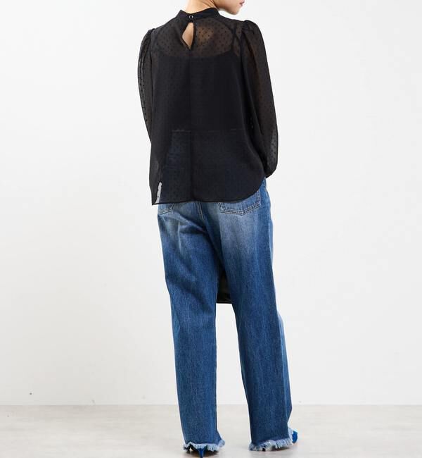 Soffitto「カットジャカードシアーパフスリーブブラウス」|シャツ・ブラウス|