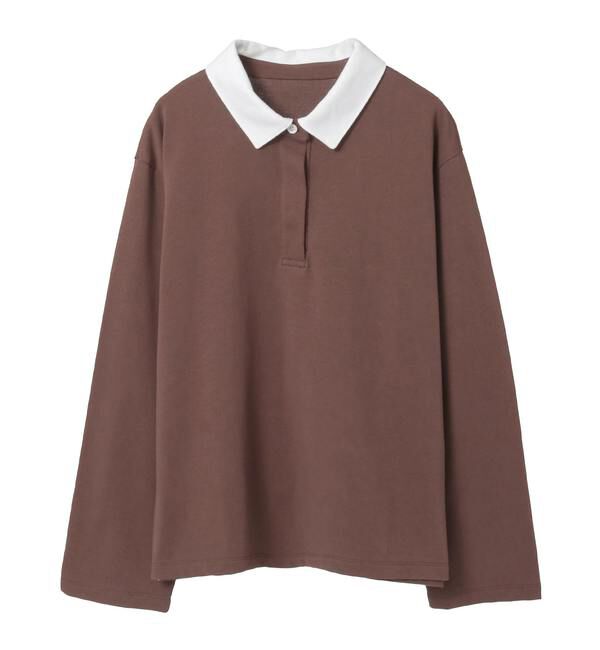 SOFFITTO「度詰め天竺ラガーシャツ」|Tシャツ・カットソー|ブラウン