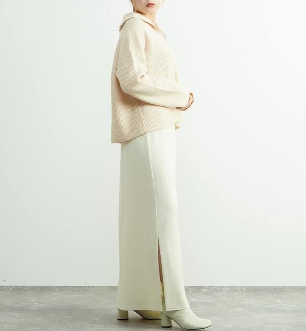 SOFFITTO「圧縮ウールスムースIラインスカート」|スカート|