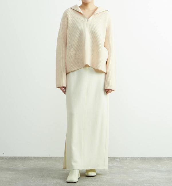 SOFFITTO「圧縮ウールスムースIラインスカート」|スカート|