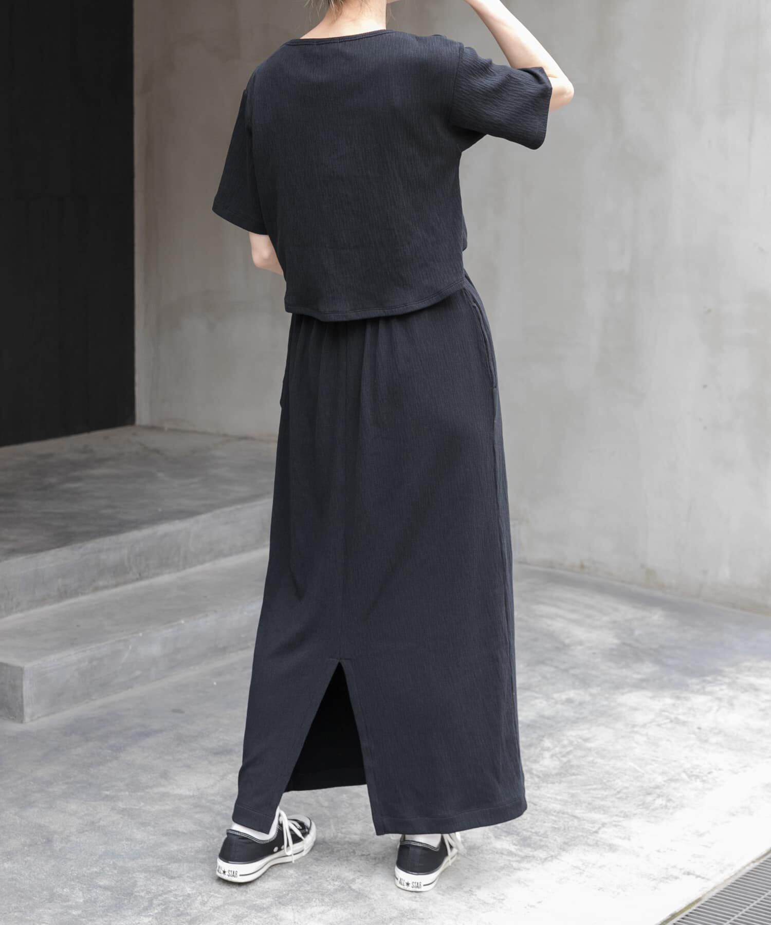 URBAN RESEARCH DOORS「FORK&SPOON　バックレイヤードカットソーワンピース」|ワンピース|