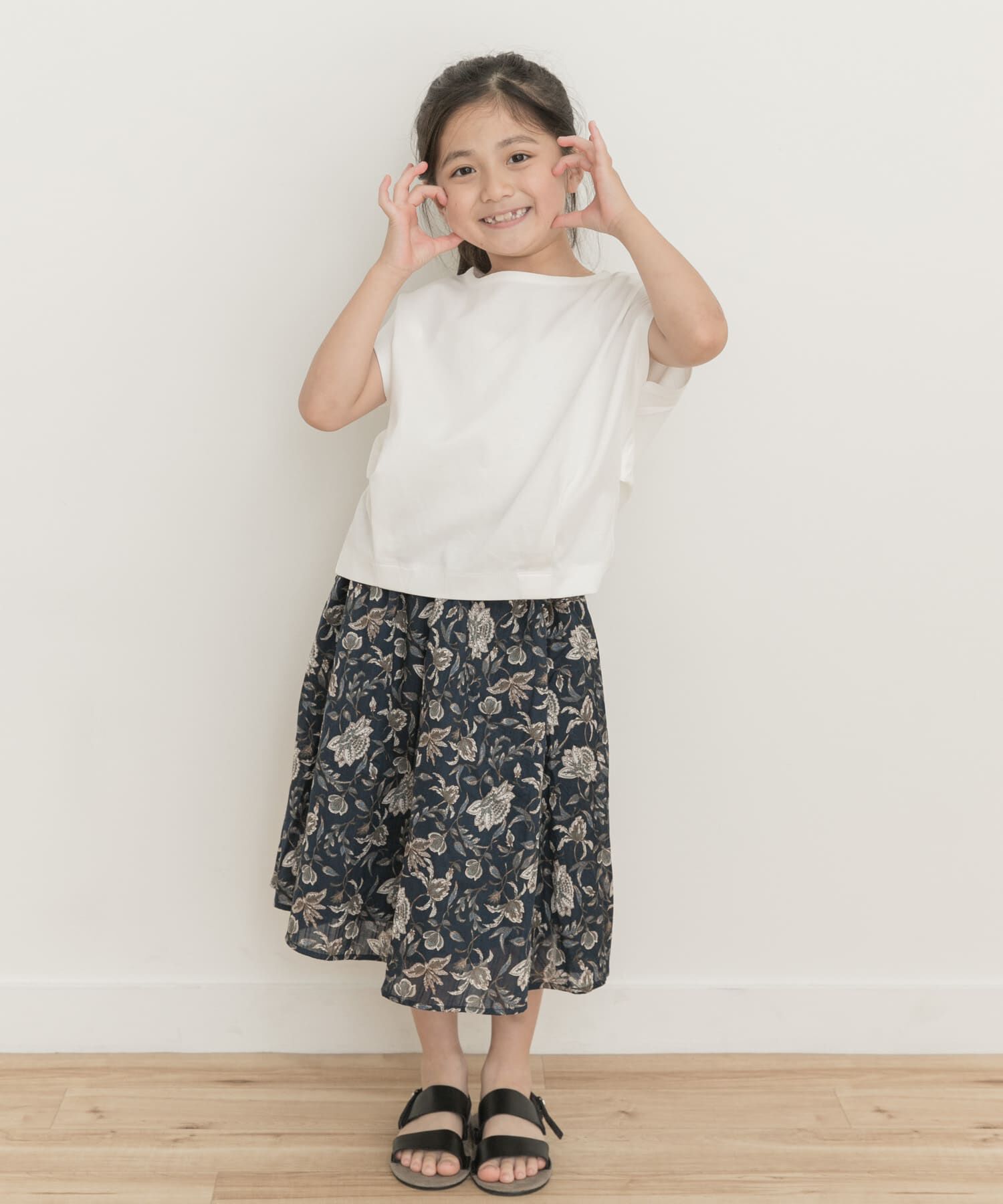 URBAN RESEARCH DOORS「『親子リンク』オリエンタルプリントギャザースカート(KIDS)」|その他|