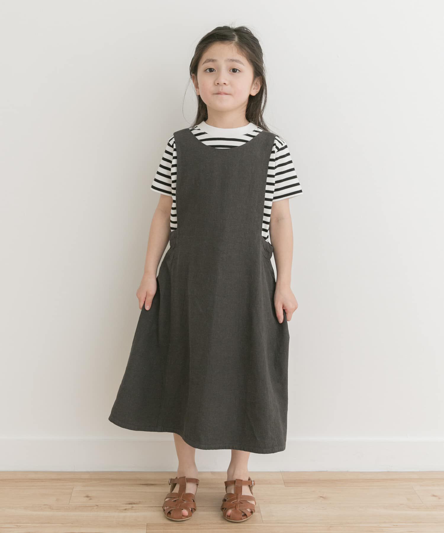 URBAN RESEARCH DOORS「『親子リンク』リネンレーヨンジャンパースカート(KIDS)」|ワンピース|