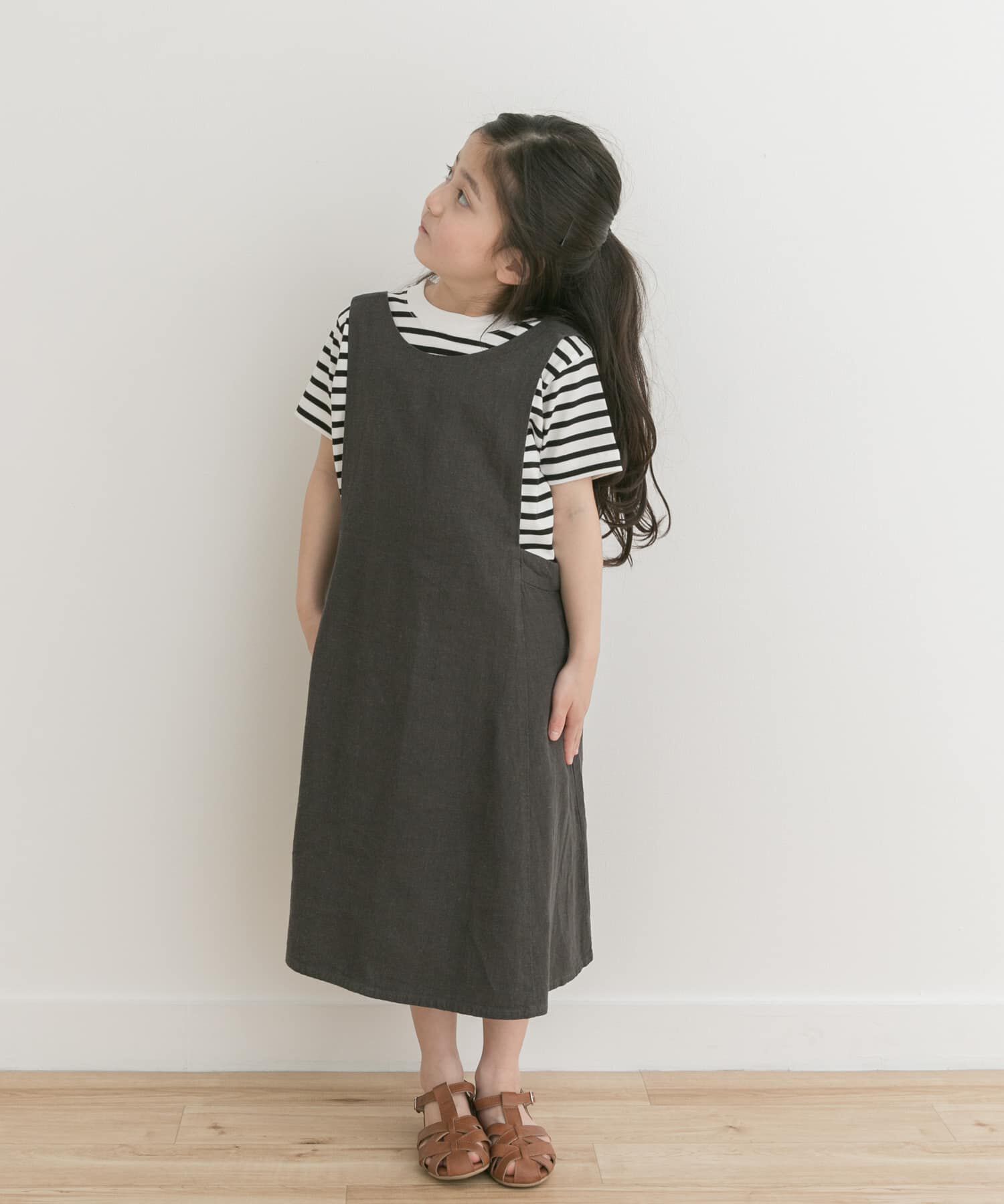 URBAN RESEARCH DOORS「『親子リンク』リネンレーヨンジャンパースカート(KIDS)」|ワンピース|