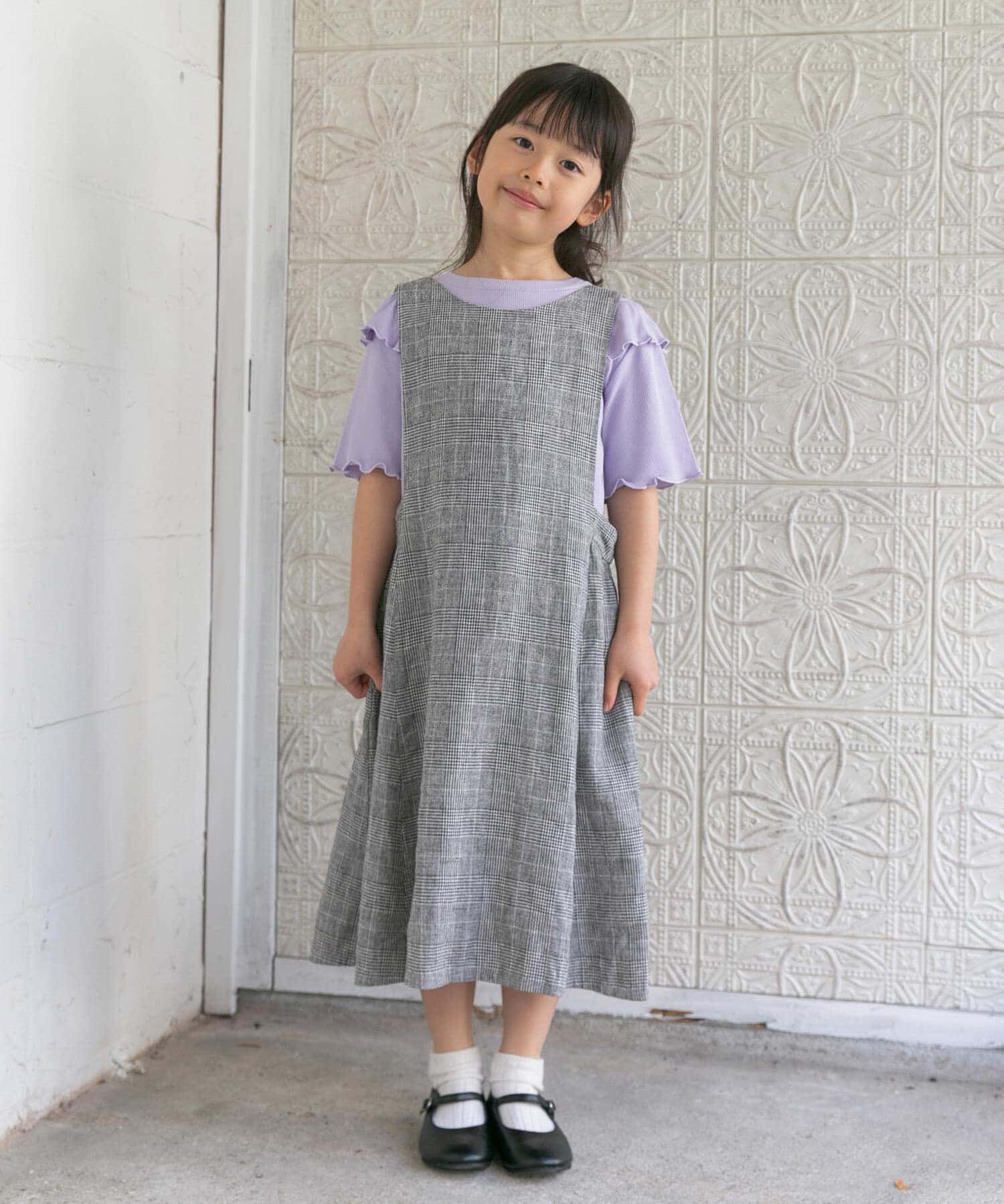 URBAN RESEARCH DOORS「『親子リンク』リネンレーヨンジャンパースカート(KIDS)」|ワンピース|