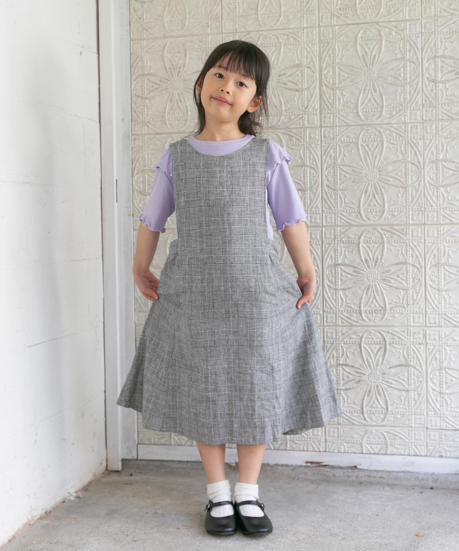URBAN RESEARCH DOORS「『親子リンク』リネンレーヨンジャンパースカート(KIDS)」|ワンピース|