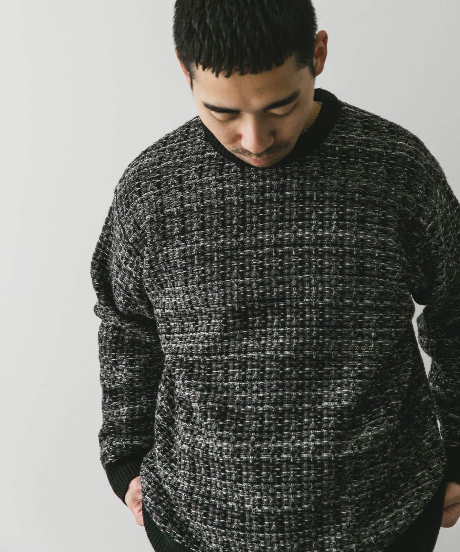 URBAN RESEARCH DOORS「ツイードライク ジャガードニット」|ニット・セーター|