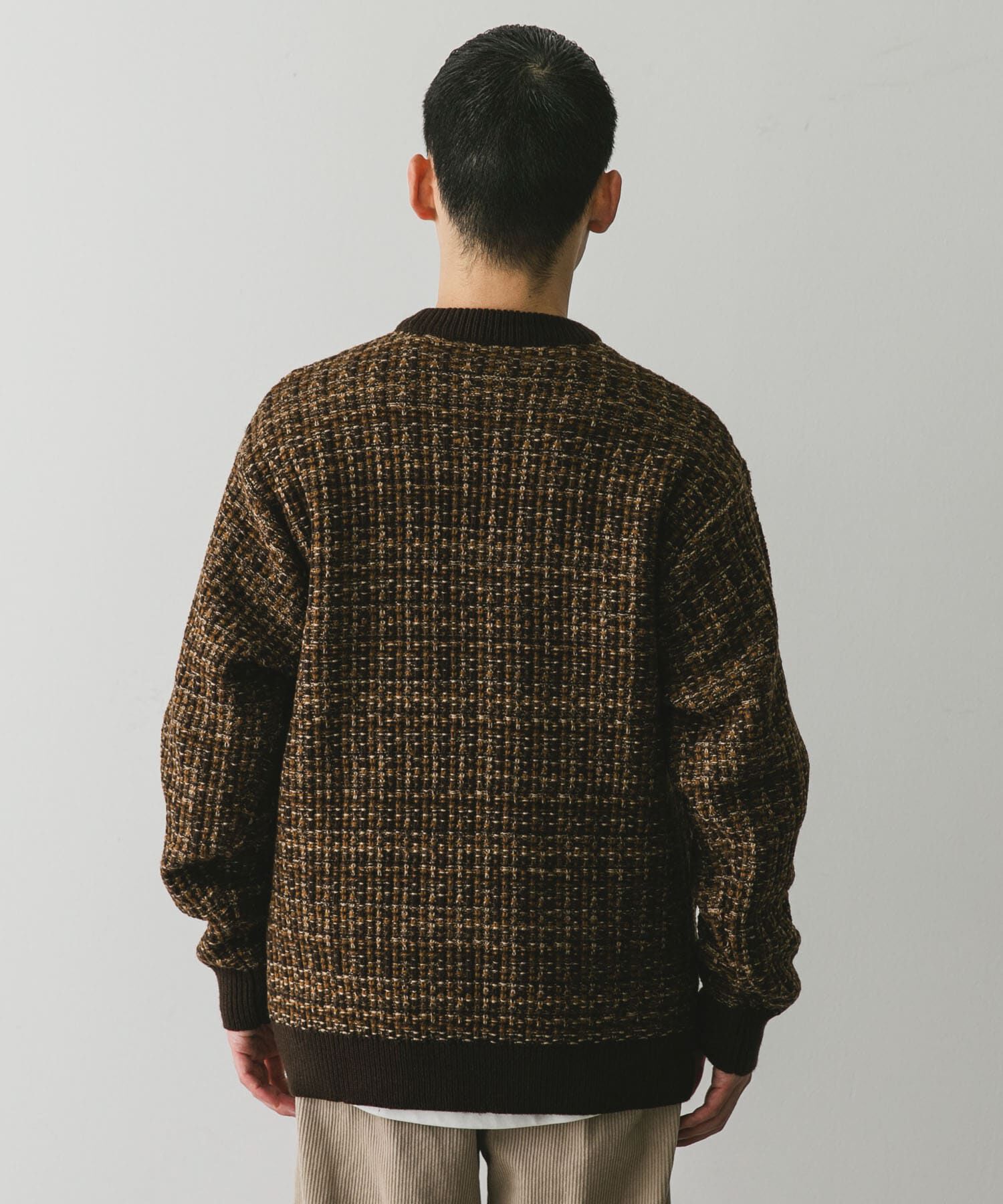 URBAN RESEARCH DOORS「ツイードライク ジャガードニット」|ニット・セーター|