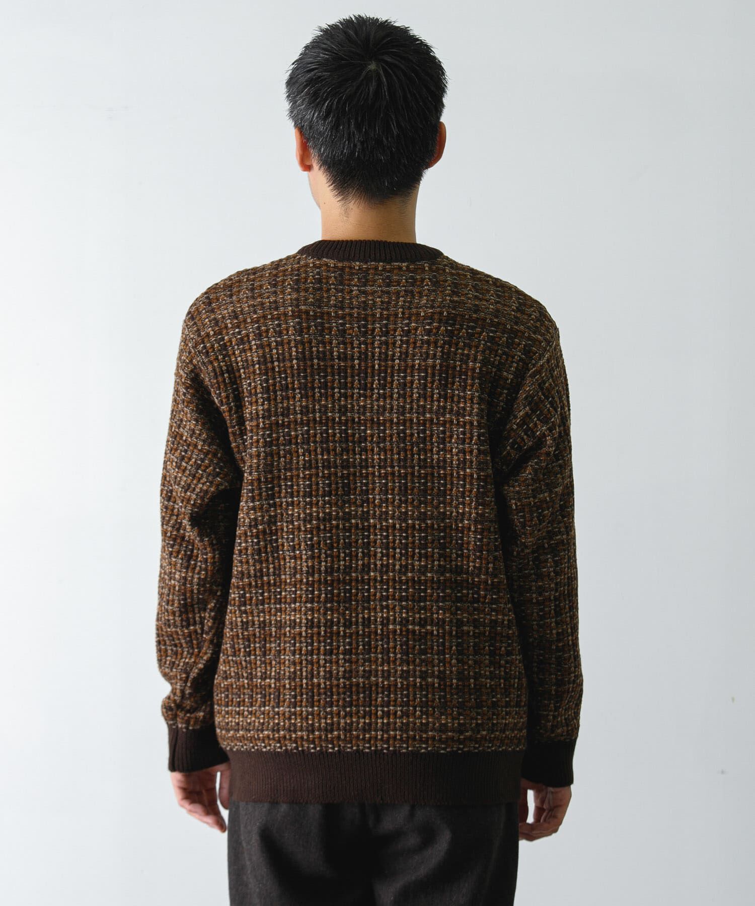 URBAN RESEARCH DOORS「ツイードライク ジャガードニット」|ニット・セーター|