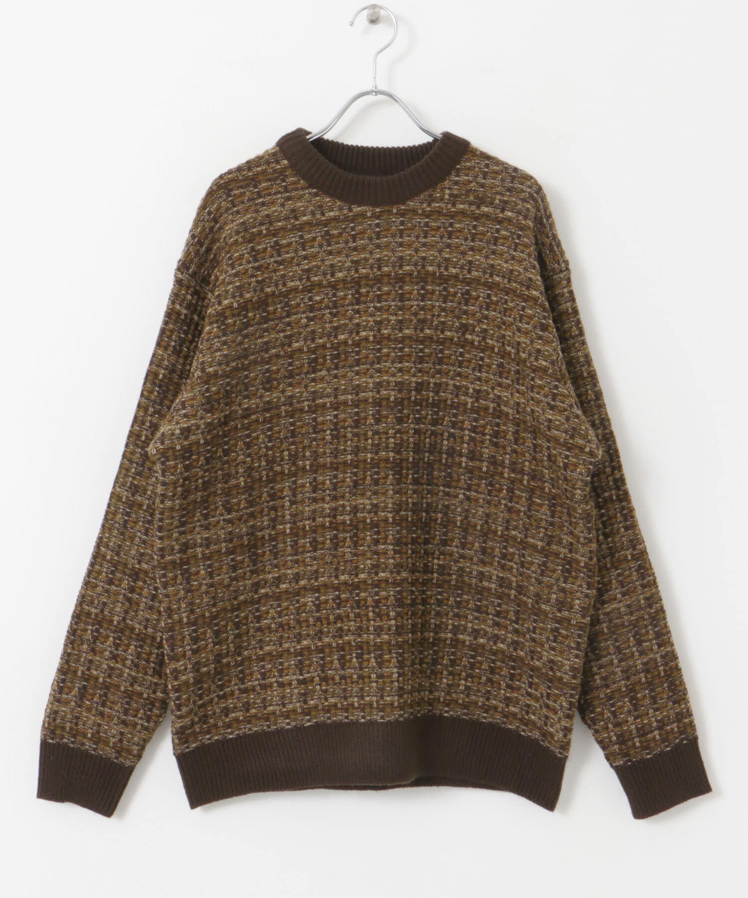 URBAN RESEARCH DOORS「ツイードライク ジャガードニット」|ニット・セーター|