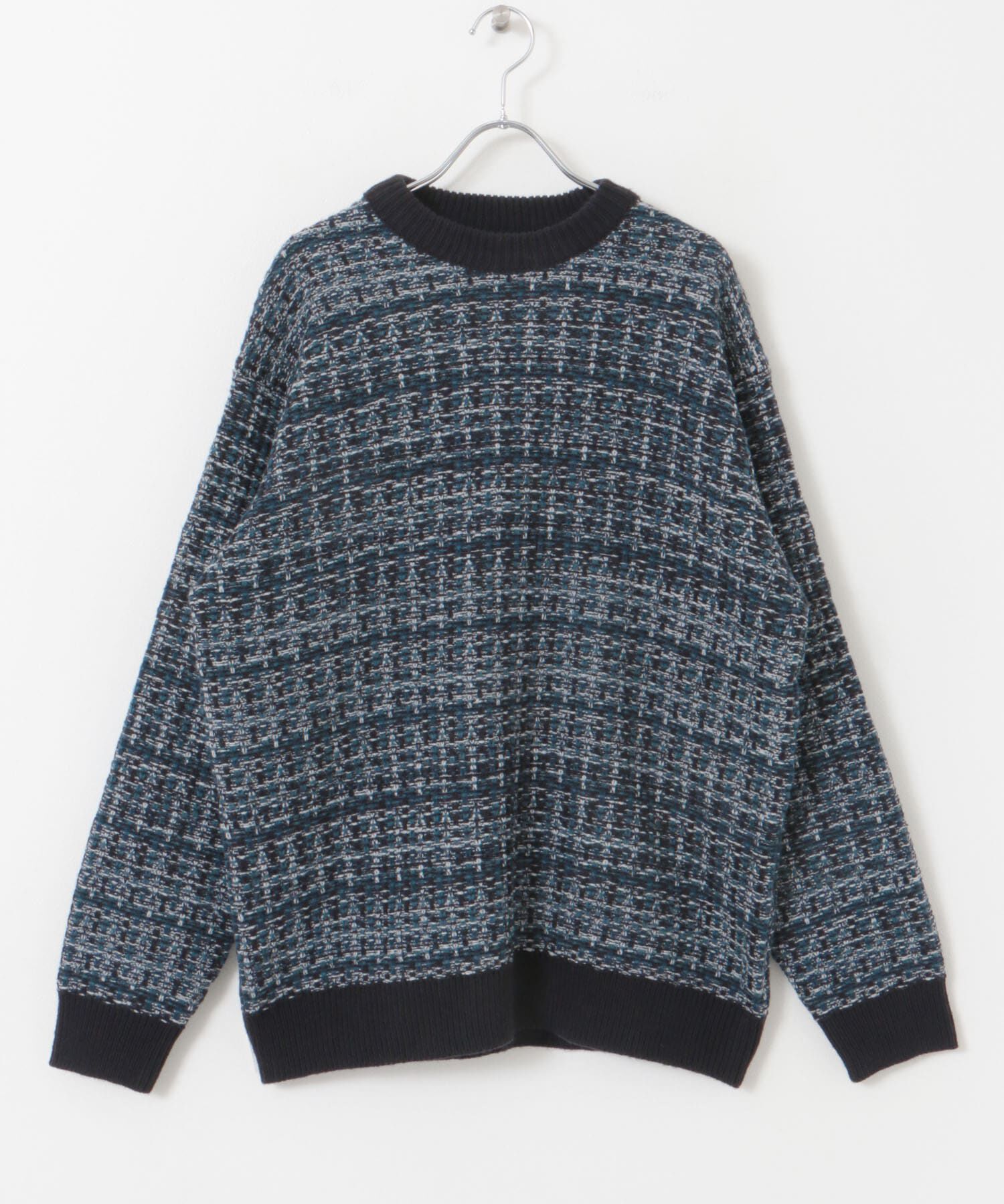 URBAN RESEARCH DOORS「ツイードライク ジャガードニット」|ニット・セーター|