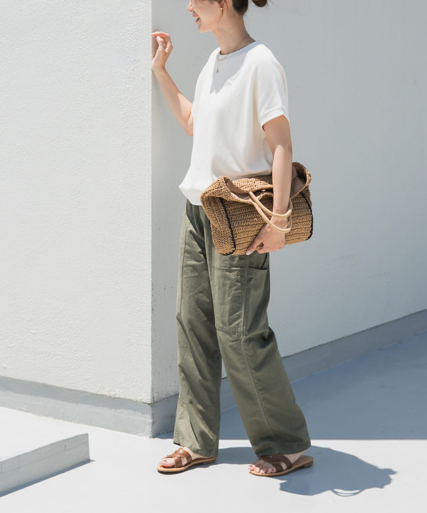 URBAN RESEARCH DOORS「タックフライスフレンチTシャツ」|Tシャツ・カットソー|