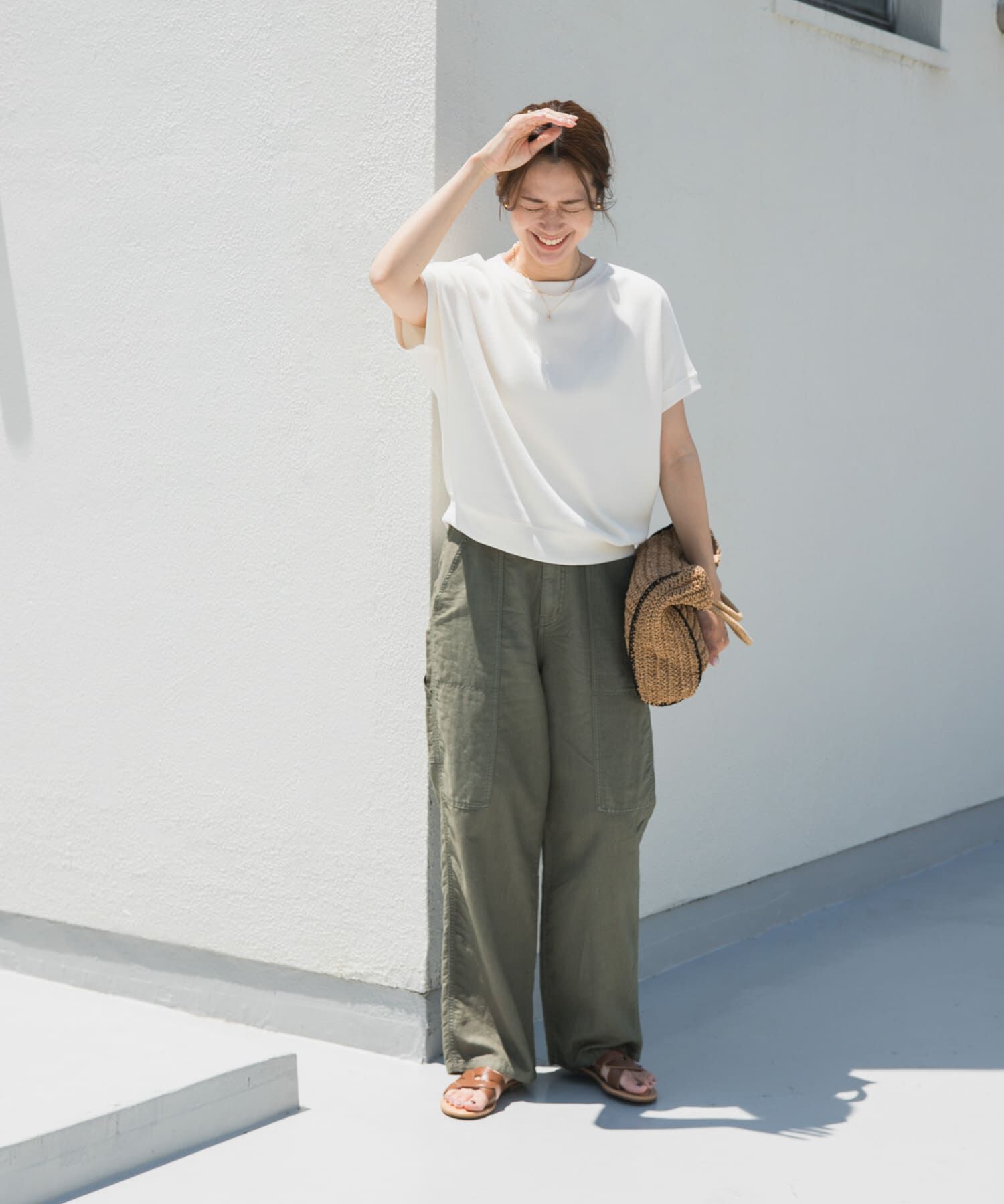 URBAN RESEARCH DOORS「タックフライスフレンチTシャツ」|Tシャツ・カットソー|