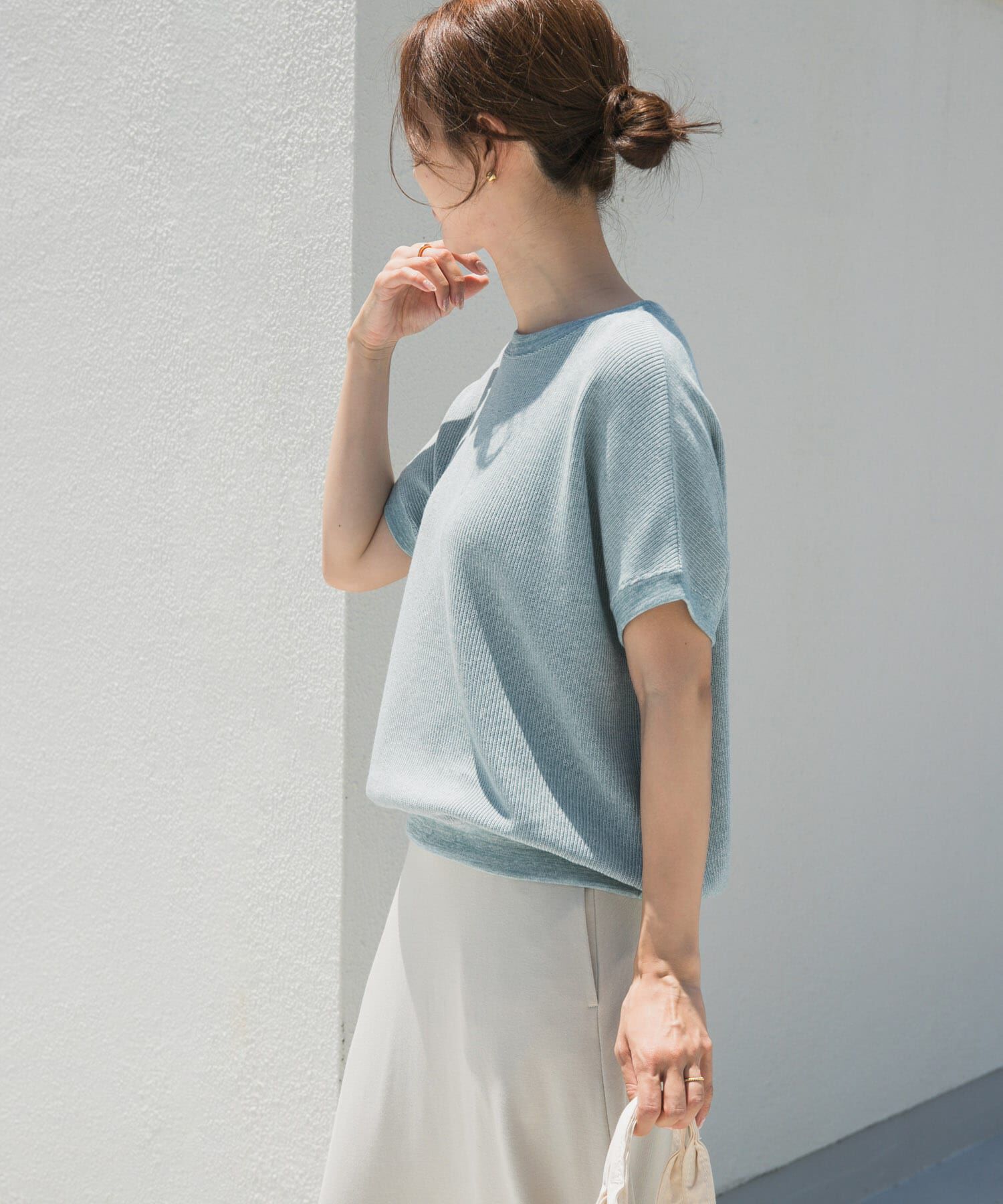 URBAN RESEARCH DOORS「タックフライスフレンチTシャツ」|Tシャツ・カットソー|