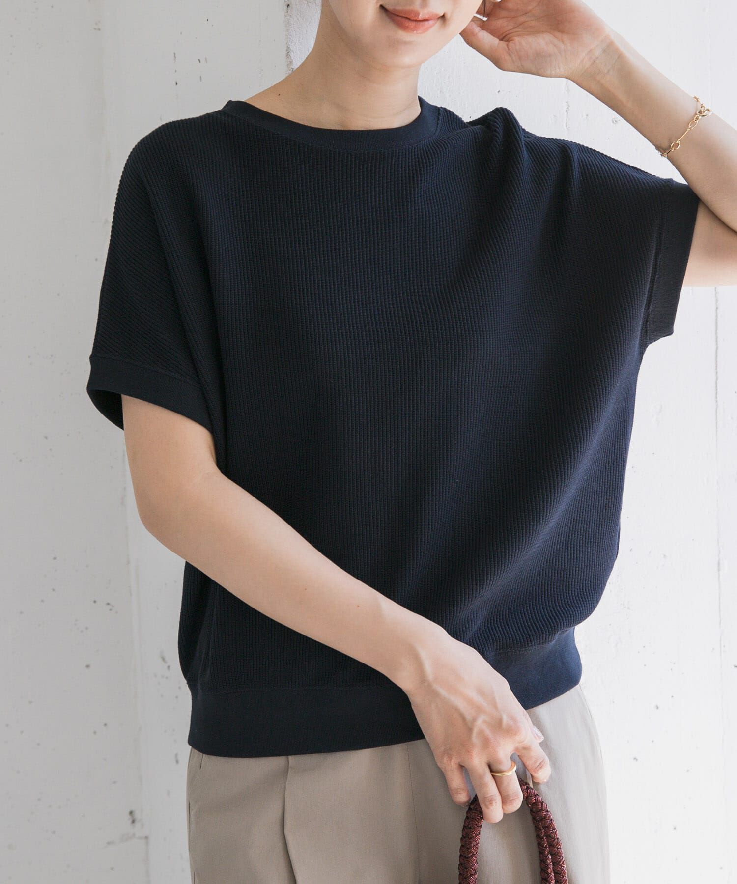 URBAN RESEARCH DOORS「タックフライスフレンチTシャツ」|Tシャツ・カットソー|