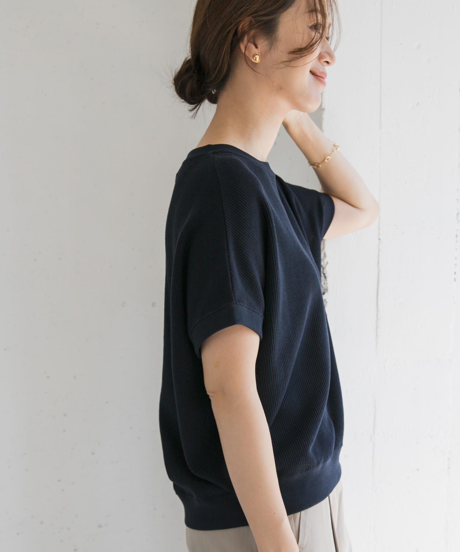 URBAN RESEARCH DOORS「タックフライスフレンチTシャツ」|Tシャツ・カットソー|