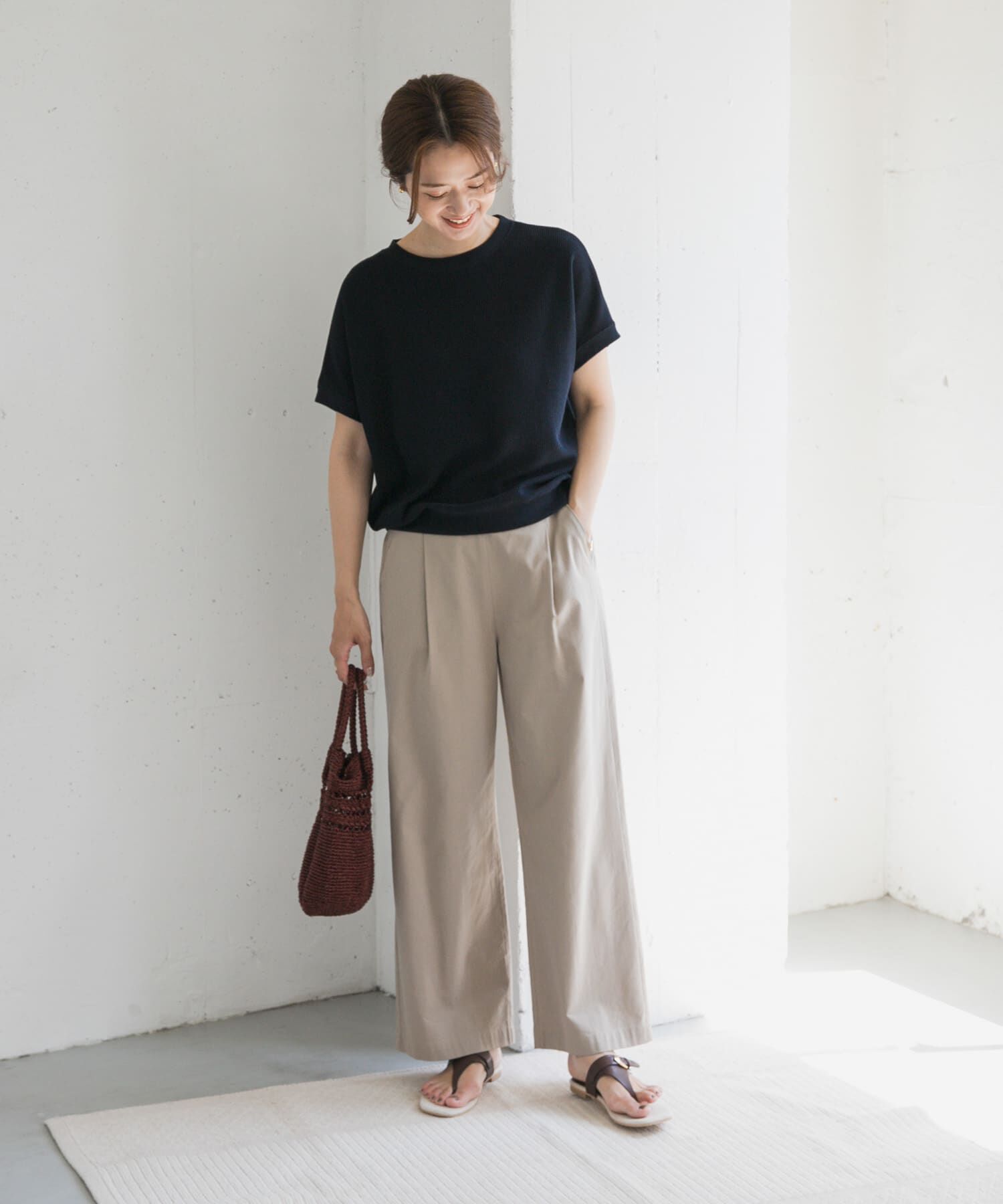 URBAN RESEARCH DOORS「タックフライスフレンチTシャツ」|Tシャツ・カットソー|