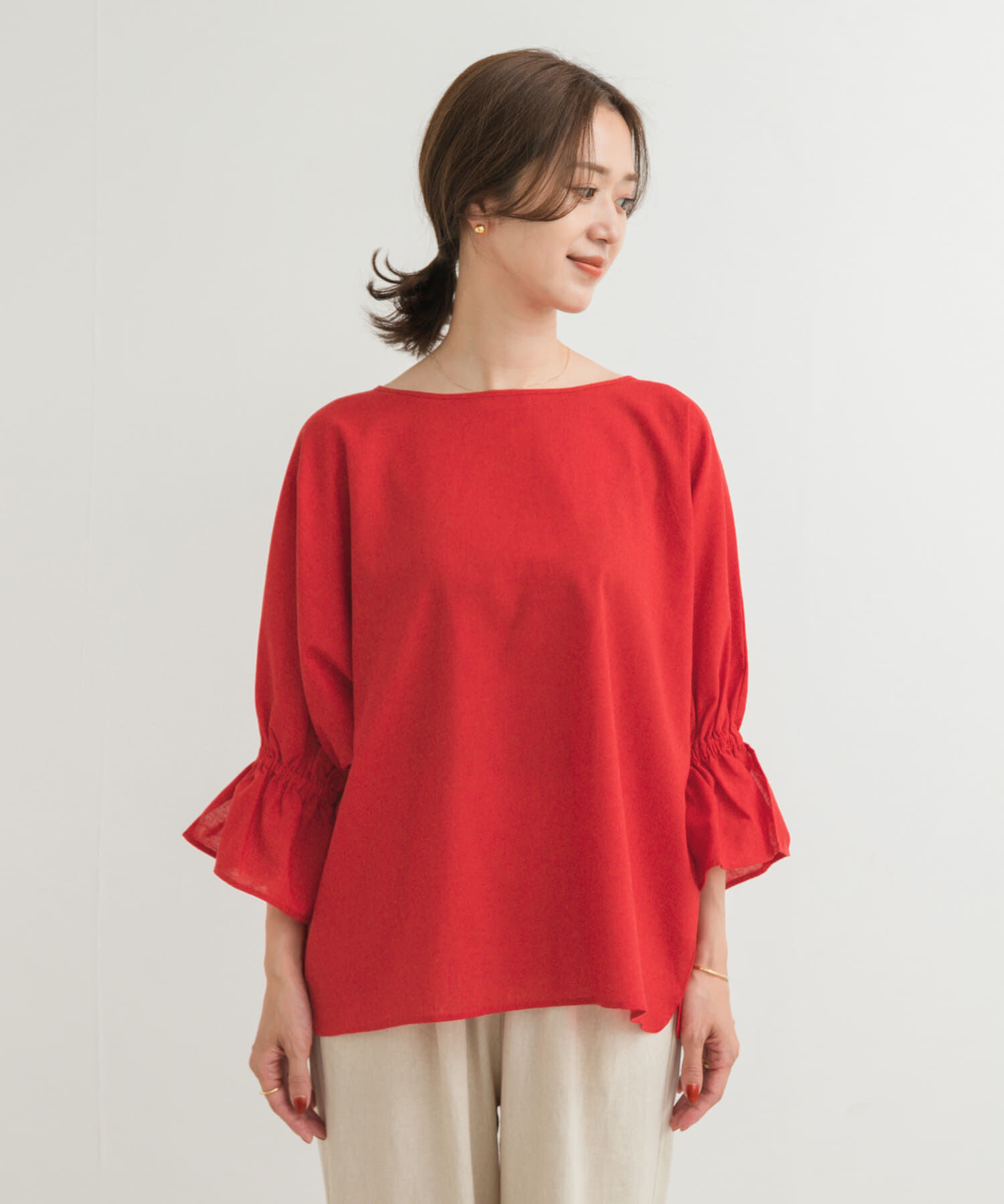 URBAN RESEARCH DOORS「『WEB/一部店舗限定ｻｲｽﾞ』『UR TECH 高機能ﾘﾈﾝ』ｷｬﾝﾃﾞｨｰｽﾘ 」|シャツ・ブラウス|