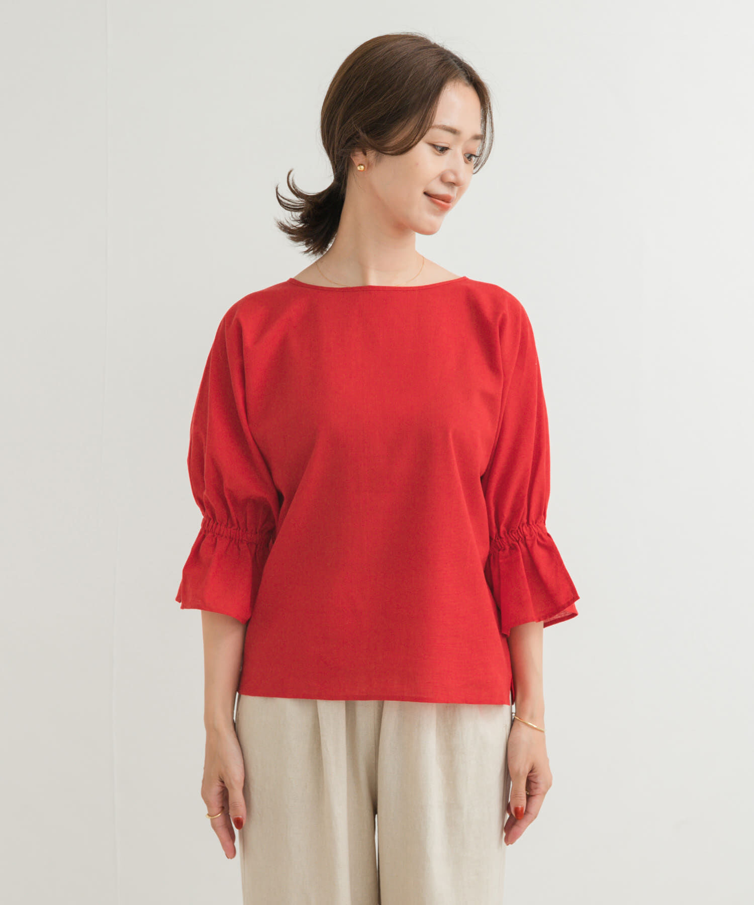 URBAN RESEARCH DOORS「『WEB/一部店舗限定ｻｲｽﾞ』『UR TECH 高機能ﾘﾈﾝ』ｷｬﾝﾃﾞｨｰｽﾘ 」|シャツ・ブラウス|