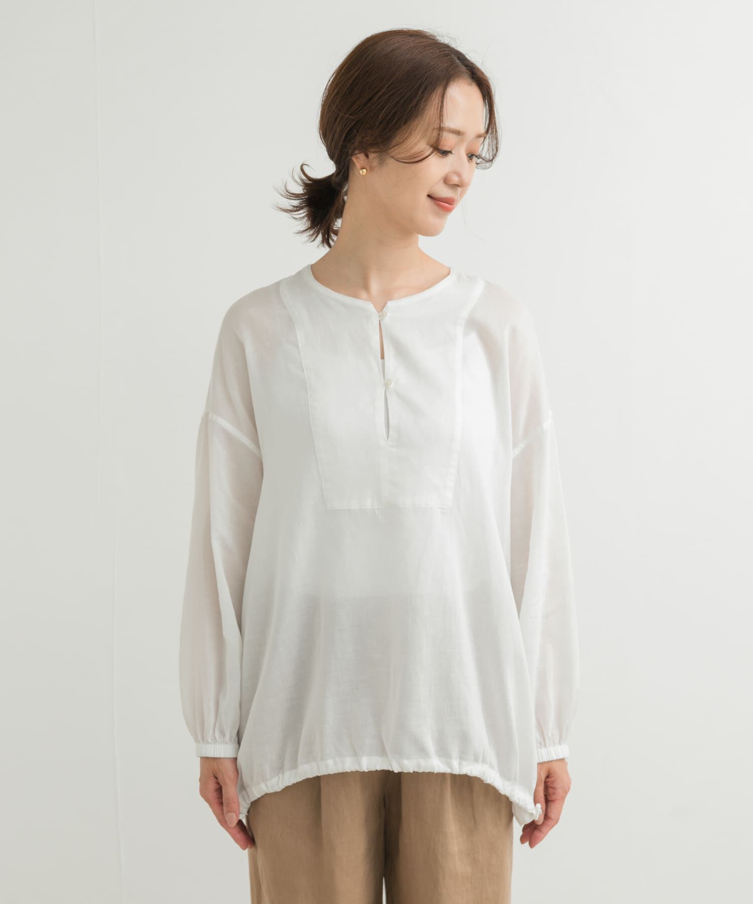 URBAN RESEARCH DOORS「リネンブレンドドロストチュニック」|チュニック|