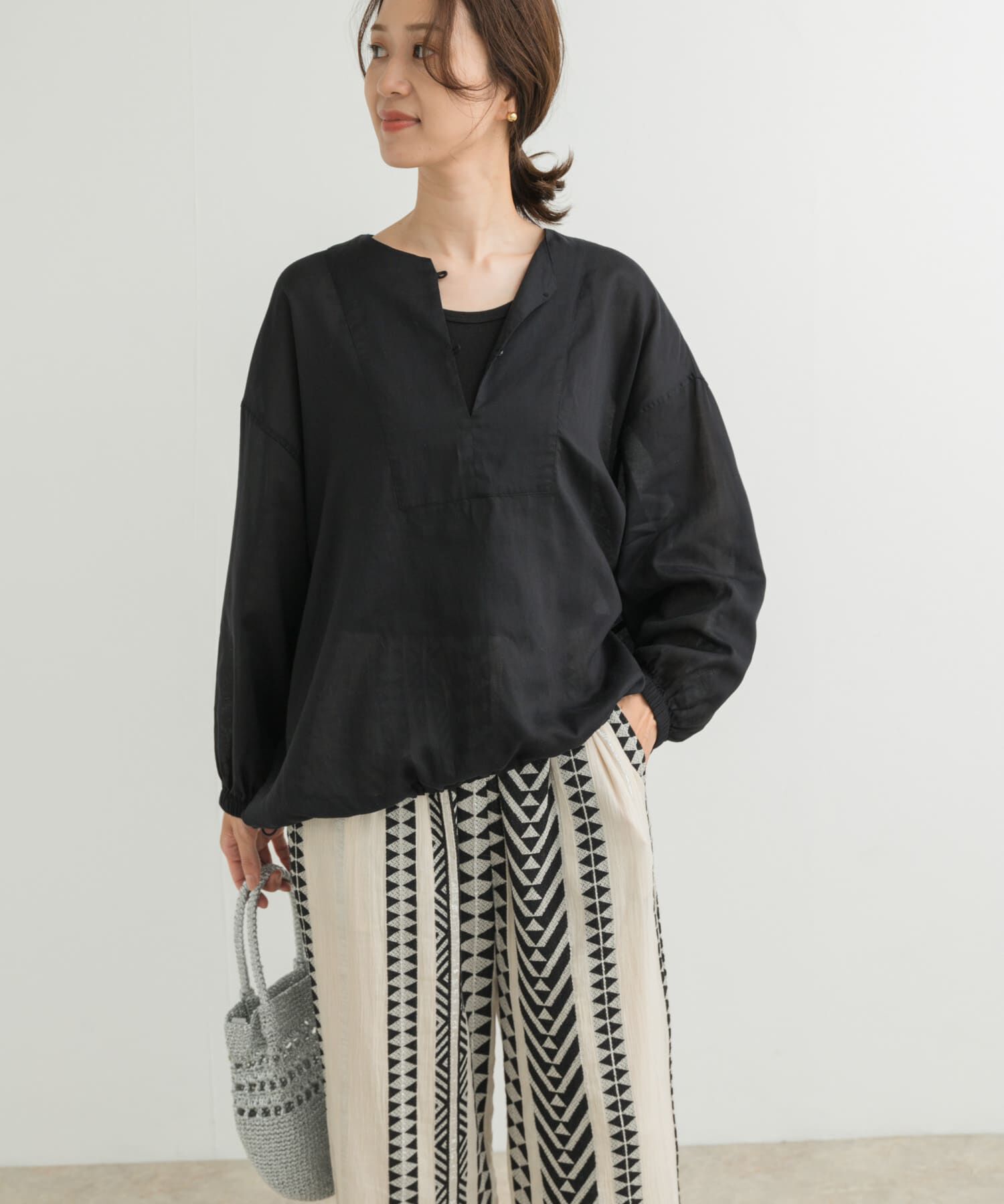 URBAN RESEARCH DOORS「リネンブレンドドロストチュニック」|チュニック|