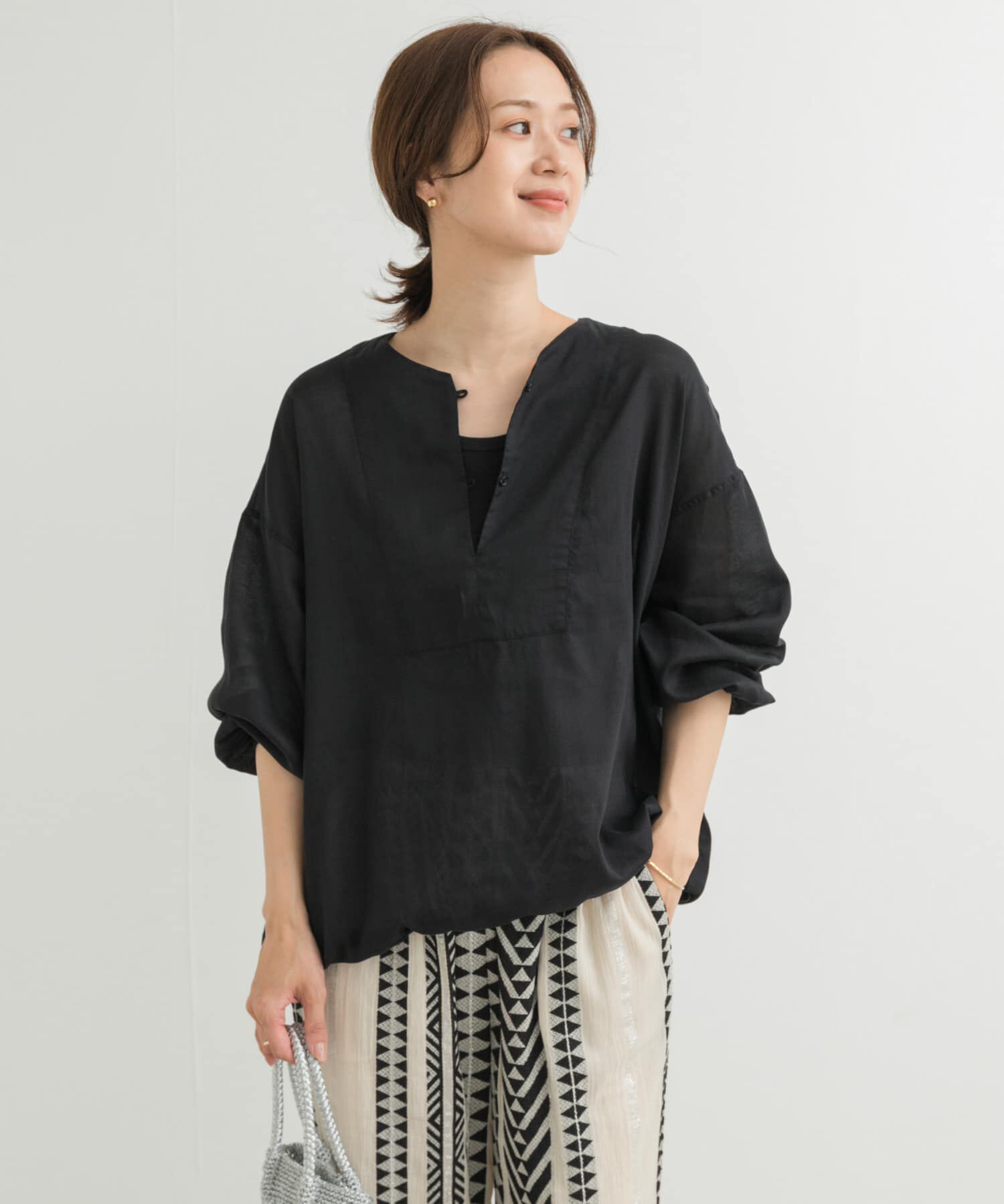 URBAN RESEARCH DOORS「リネンブレンドドロストチュニック」|チュニック|