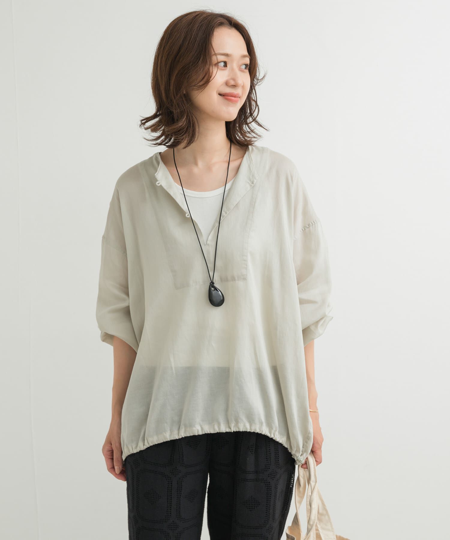 URBAN RESEARCH DOORS「リネンブレンドドロストチュニック」|チュニック|